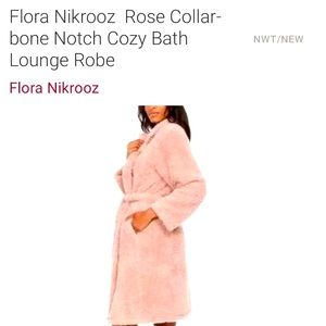 Flora Nikrooz Notch Collar Plush Robe /Sml-Med Color Rose ( Y-W2)